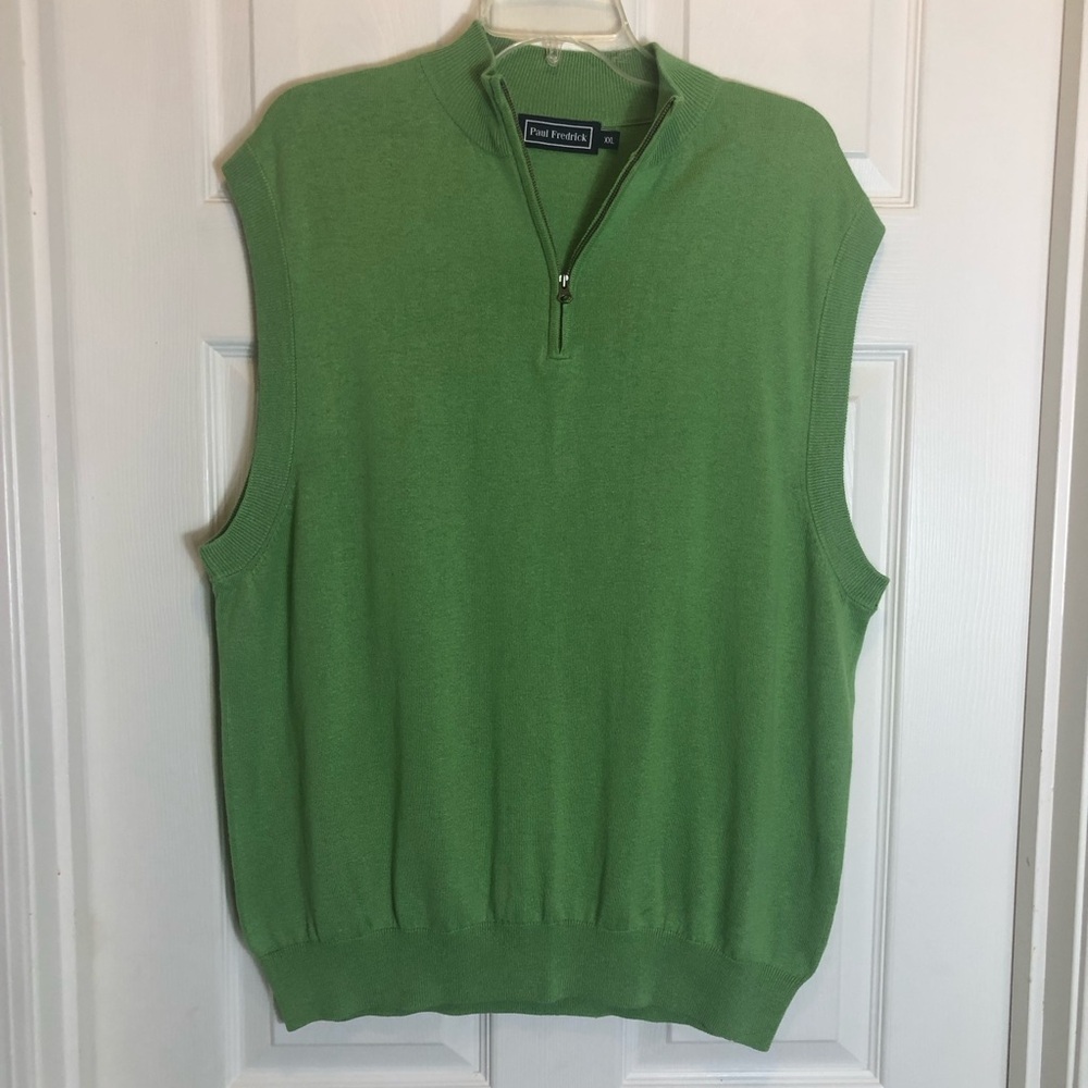 Paul Fredrick 1/4 Zip Pullover Sweater Vest   Size XXL